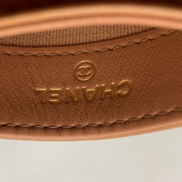 Authentic CHANEL 19 Flat Card Holder Caramel LambskinLeather GHW Brand New - Picture 9 of 11